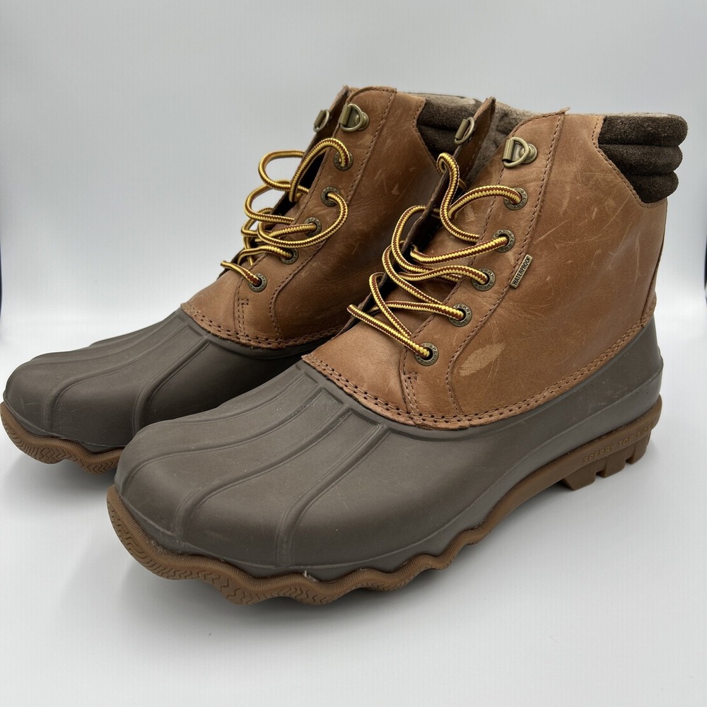 Sperry Waterproof Top-Sider Duck Boots Men's 9.5 Leather Upper